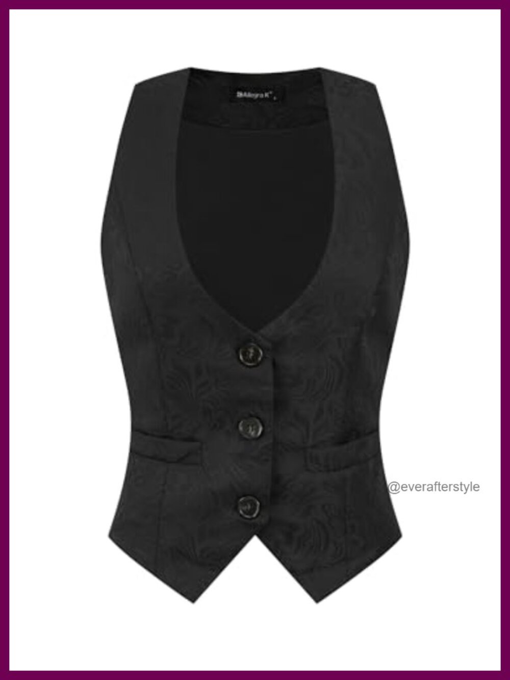 Jacquard Waistcoat Vest Welt Pockets Button Office Steampunk Costume